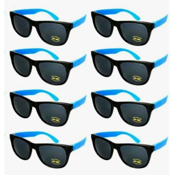 Wayfarer Style 80's Party Novelty Sunglasses Bundle - Royal Blue, 8 pairs NWT - Picture 1 of 5